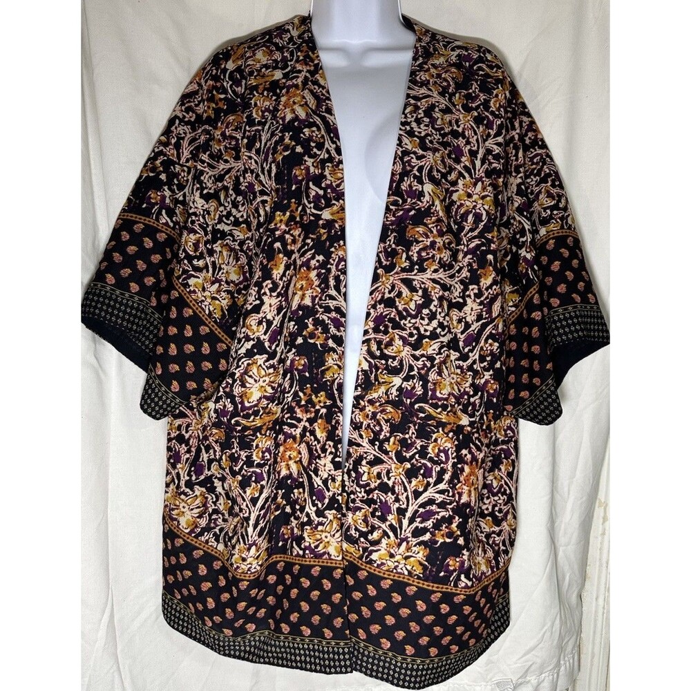 Liz Claiborne Floral Open Front Kimono Size 1X